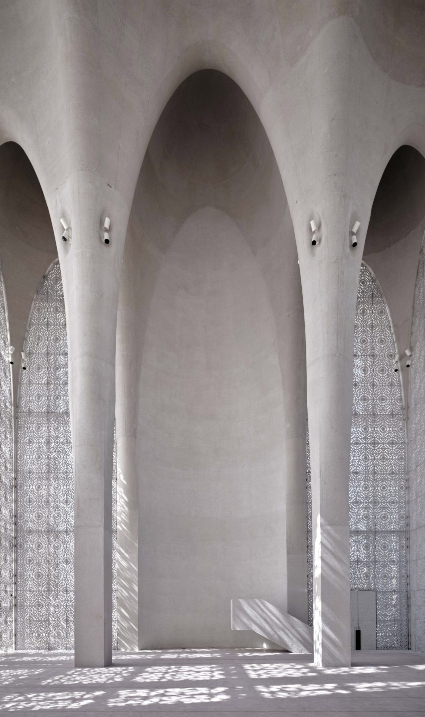 Arches inside the Abu Dhabi Mosque