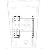 Second floor plan of Echegaray house by PPAA