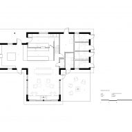 Farouche Tremblant cafe ground floor plan by Atelier l'Abri