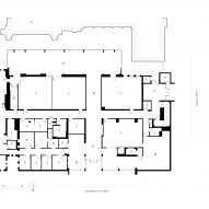 Entrance level floor plan of a school extension and renovation by Charles F Bloszies