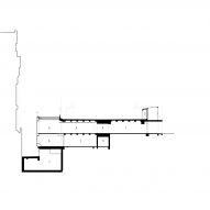 Section drawing of a school extension and renovation by Charles F Bloszies
