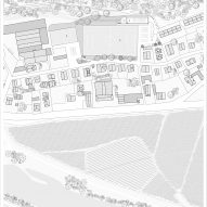 Site plan of Fieldhouse sports centre in South Tyrol by MoDus Architects