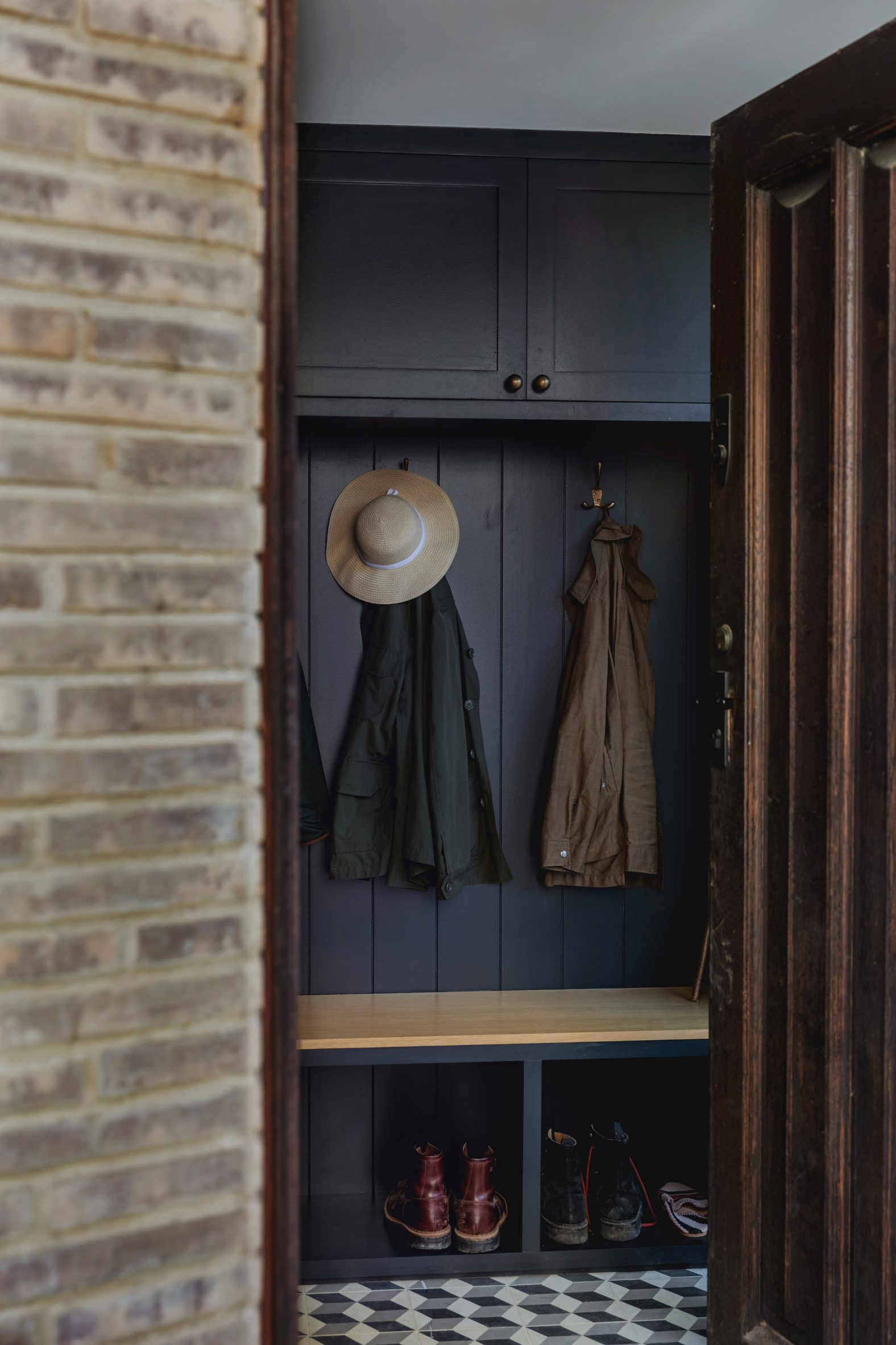 Boot room within Cambridgeshire house extension