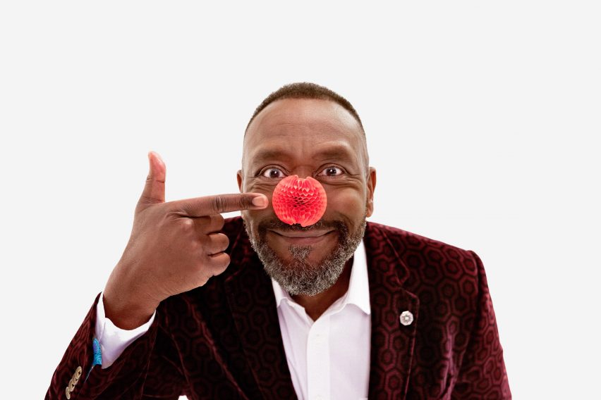 Photo of Sir Lenny Henry wearing Red Nose Day 2023