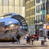 Anish Kapoor NYC bean sculpture in Tribeca