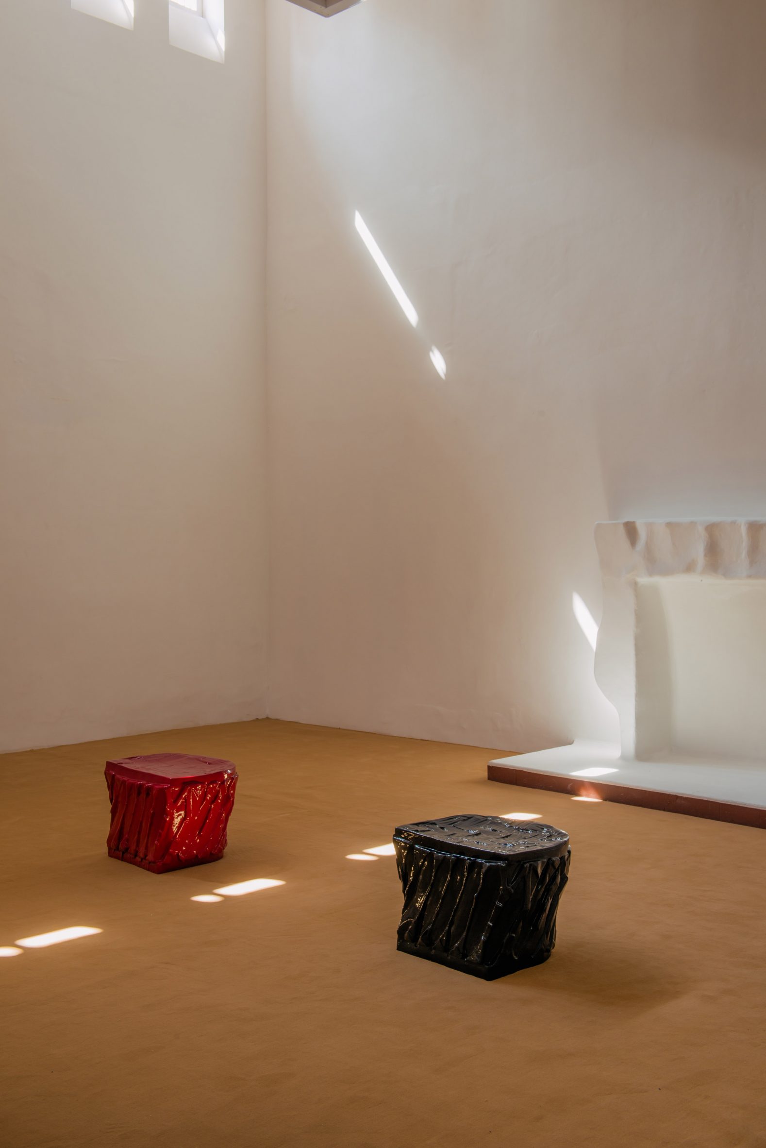 MASA gallery with Torres' stools and light from windows