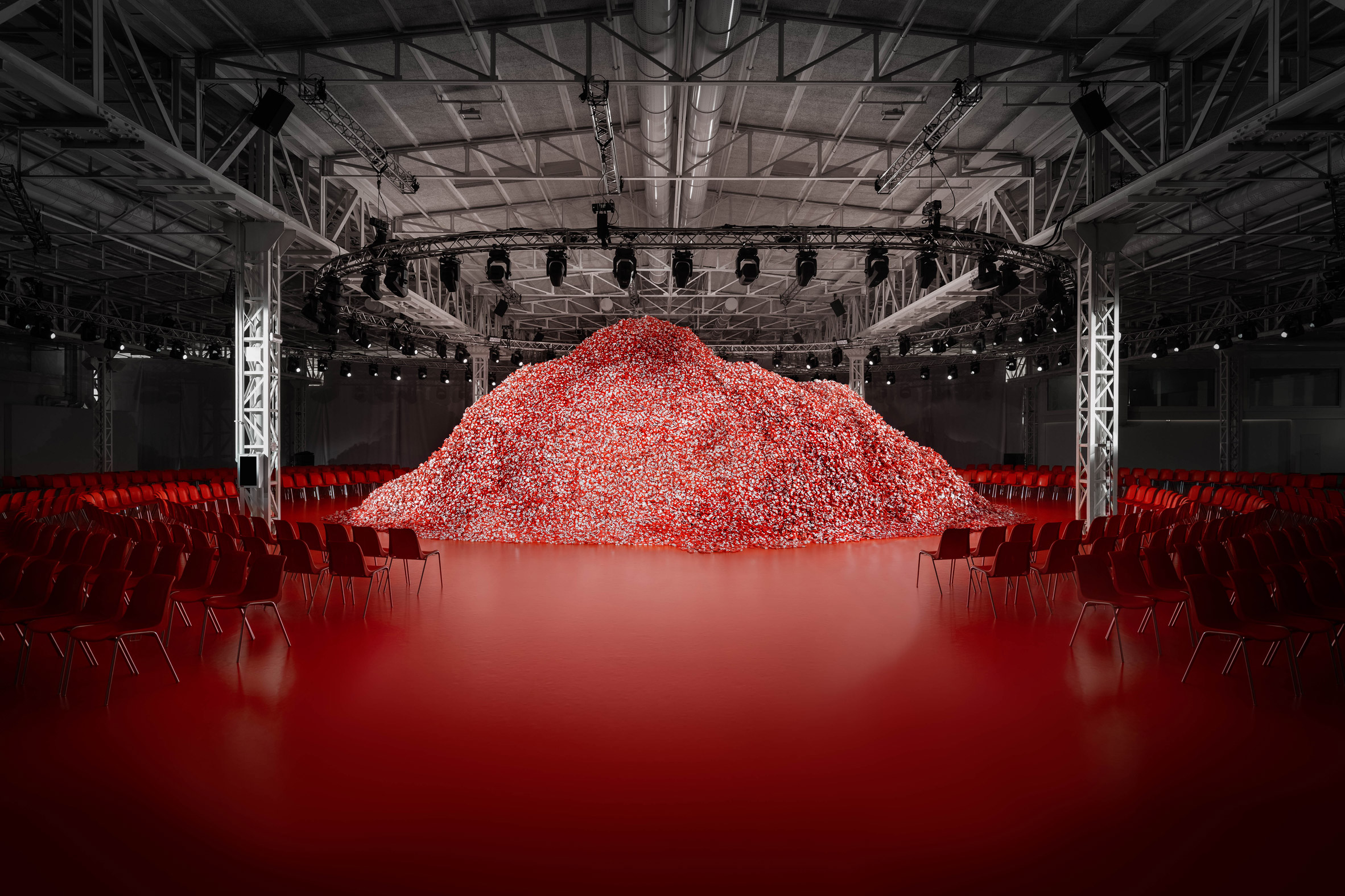 Diesel condom mountain at Milan Fashion Week