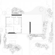 First floor plan of Beli House by Studio Okami Architecten