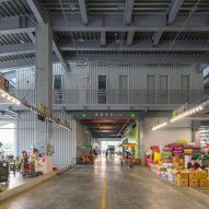 Open-air food market with tall ceilings by MVRDV