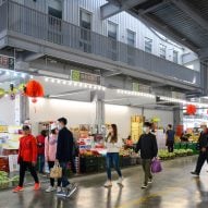 Open-air food market with tall ceilings by MVRDV