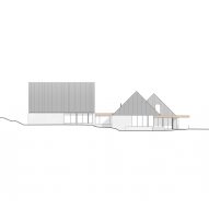 Elevation drawing of the Three Summits house in Vermont by Nós
