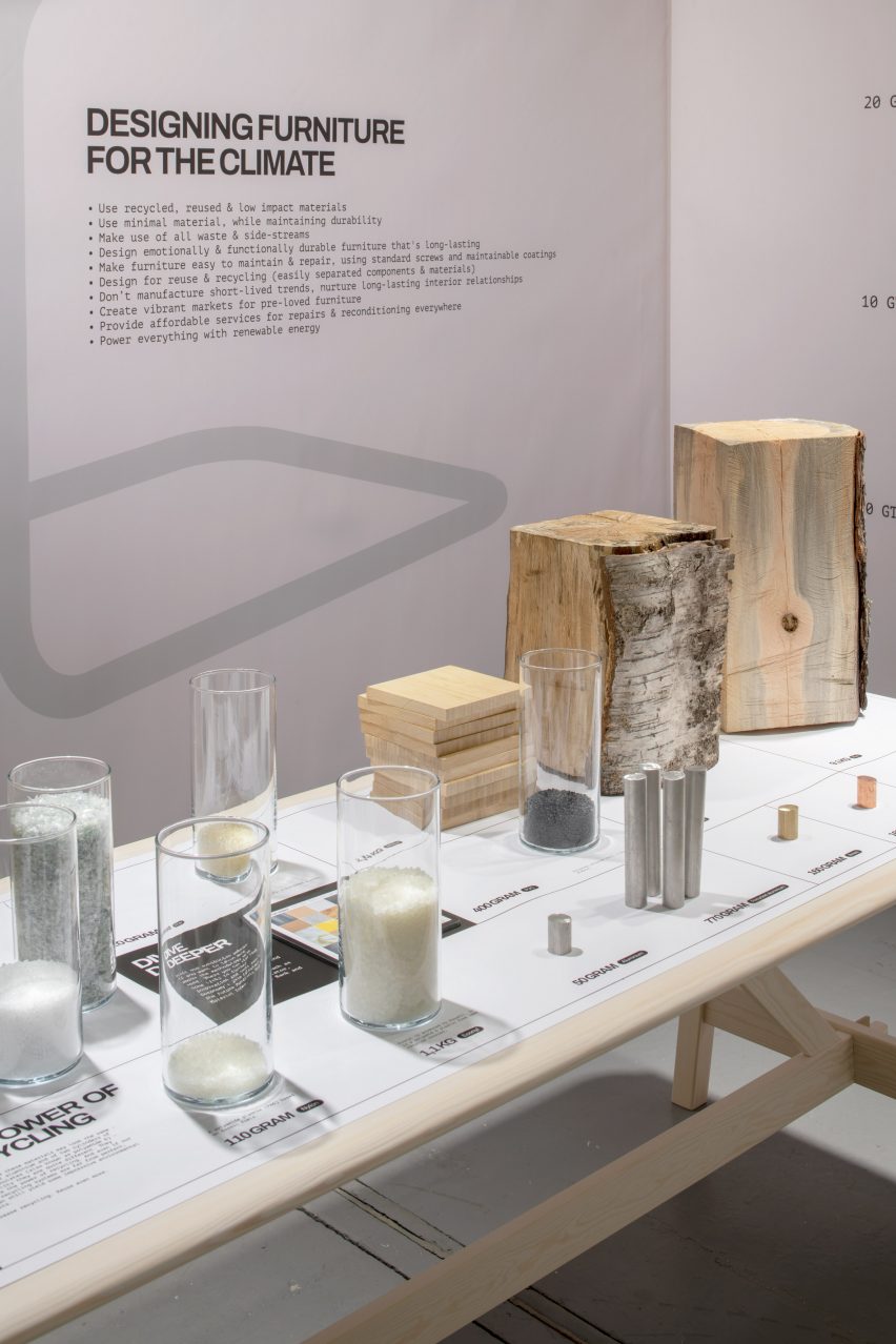 Materials at Now or never exhibition at Stockholm Furniture Fair