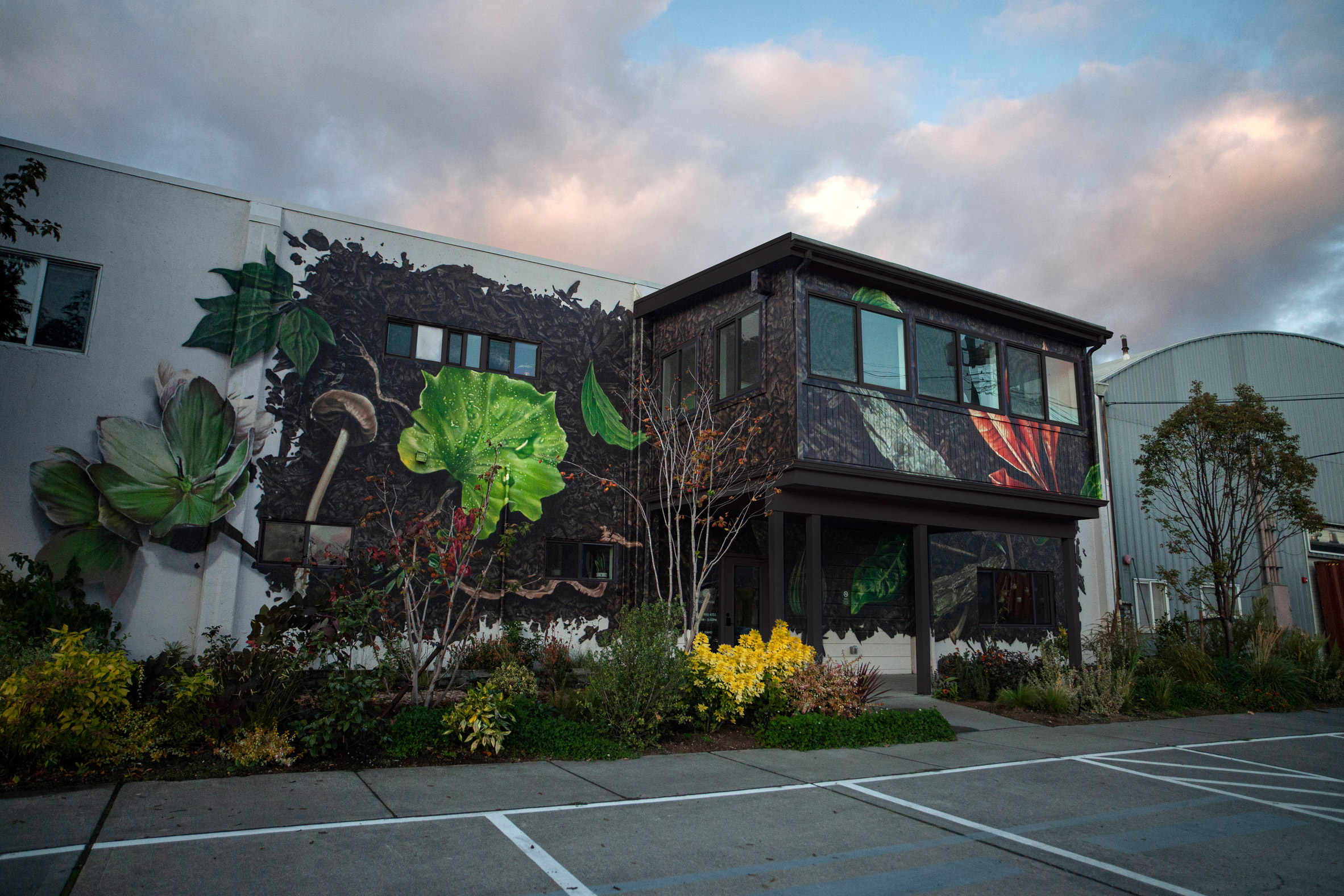 Exterior of Recompose human composting facility in Seattle
