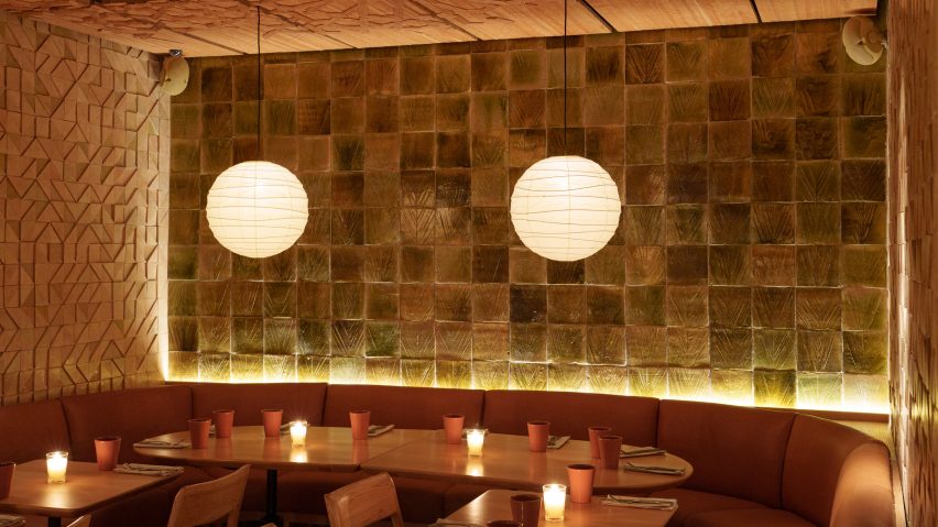 Sahbi Sahbi restaurant interior with warm wood