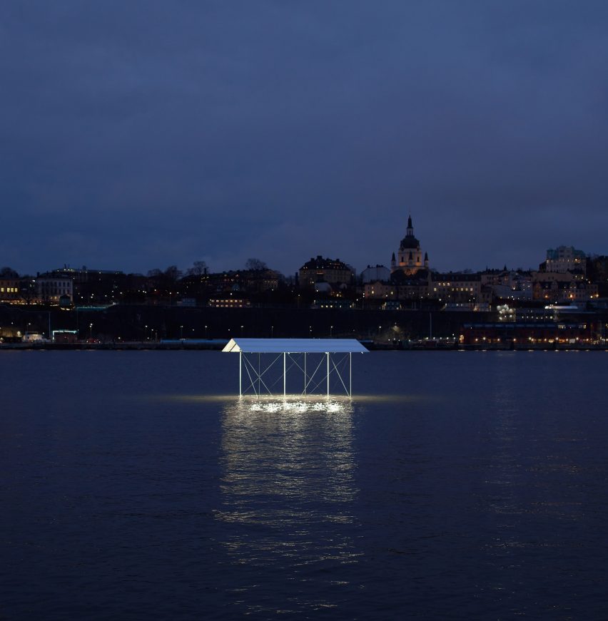 Daniel Rybakken illuminates Stockholm waters with Shelter pavilion