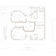 Ground floor plan of Simon Square apartments by Fraser/Livingstone