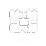 Second floor plan of Simon Square apartments by Fraser/Livingstone