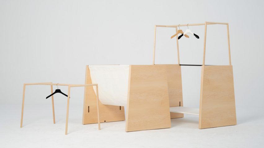 An adaptable wooden cot