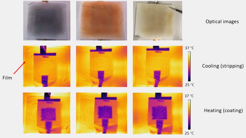 University of Chicago's Pritzker School of Molecular Engineering temperature-responsive building material shown under thermal imaging