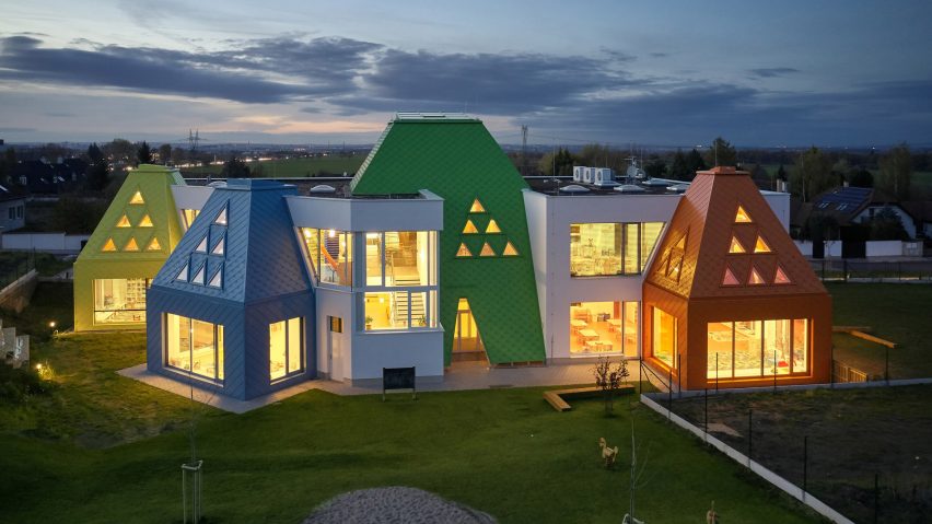 Exterior of Větrník Kindergarten in Czech Republic by Architektura