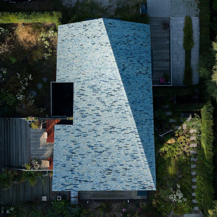 Mecanoo's Dutch tiled house from above