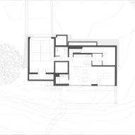 First floor plan of the lake house in Connecticut by Worrell Yeung