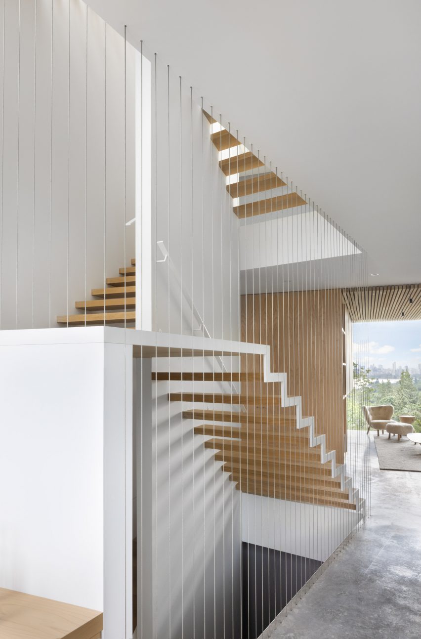 Delicate central staircase within Yield House in Vancouver
