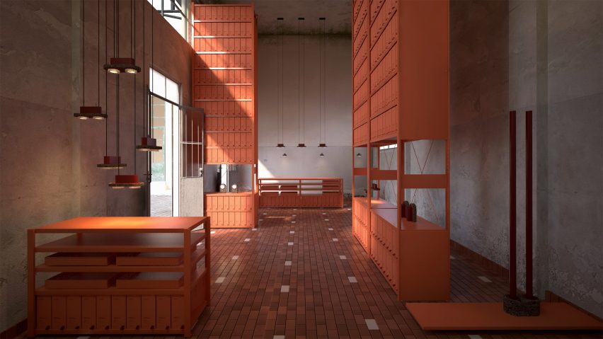 Photo of orange storage furniture