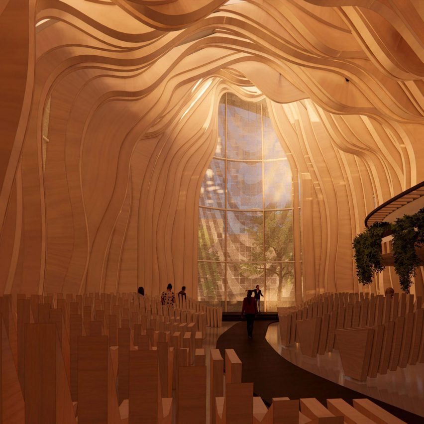 Wooden interior visualisation