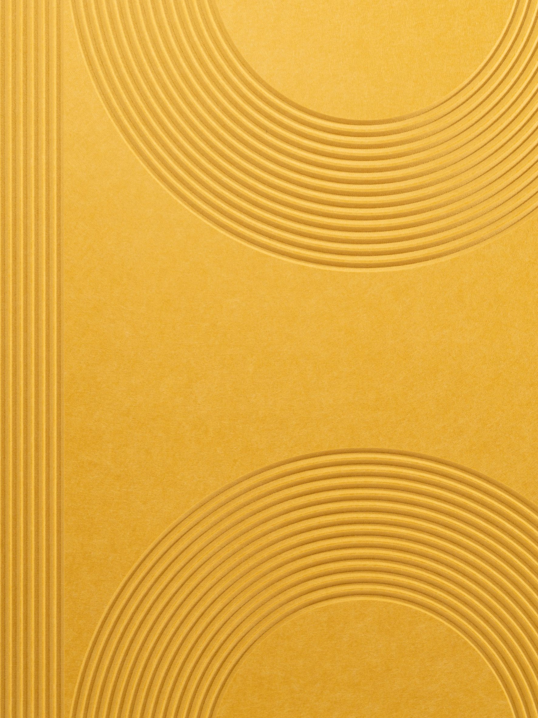 Close-up of acoustic panel in a yellow hue