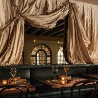 Lovers Unite wraps Bar Chelou in Pasadena with expressive drapery