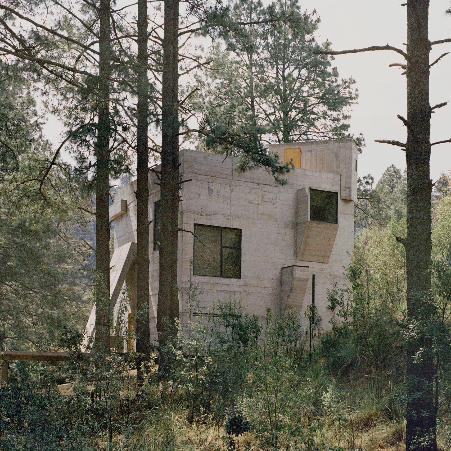 The exterior of Brutalist House