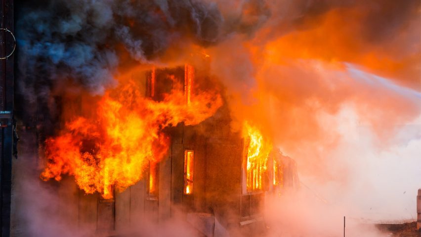 Изображение пожара в здании