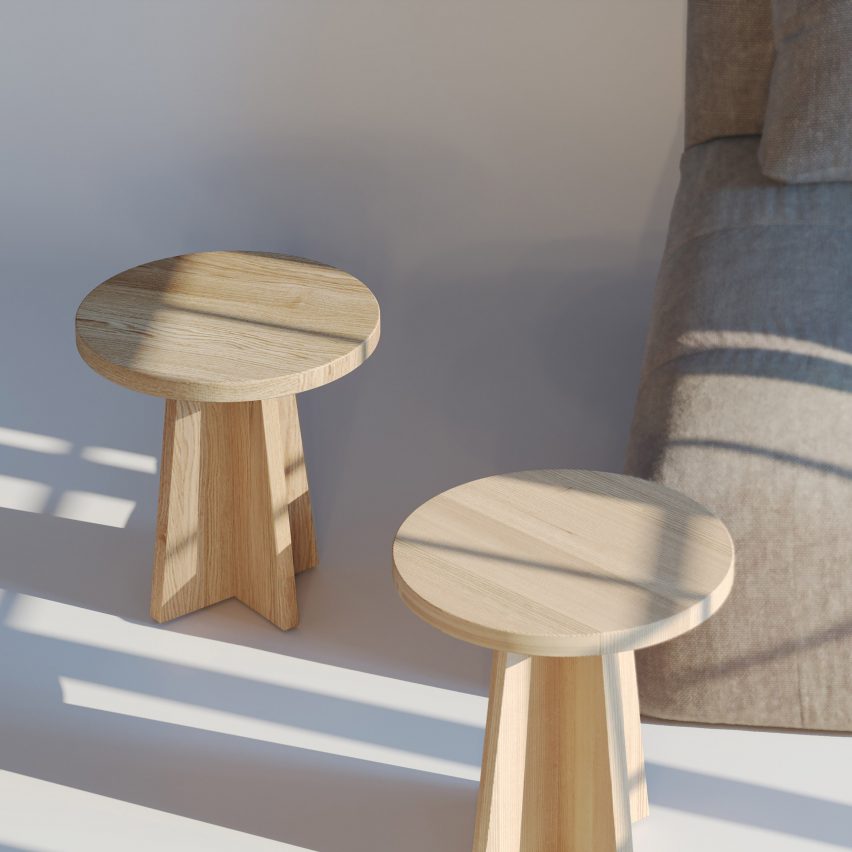 Two Büdner wood tables