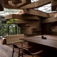Interior of Chuzhi house in India by Wallmakers