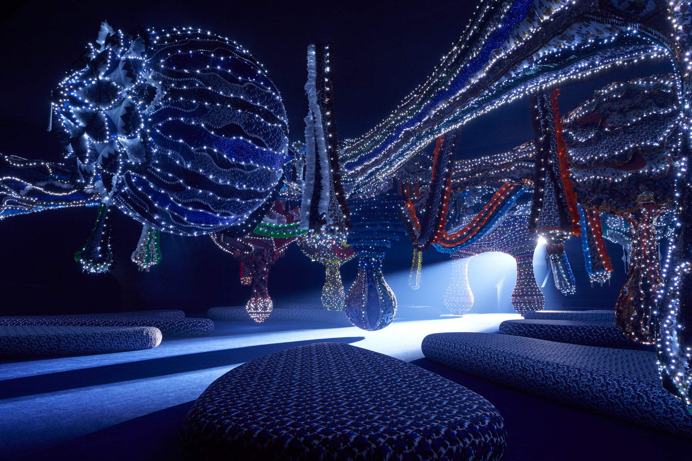 Dior catwalk features 24-metre-long tentacular installation by Joana  Vasconcelos