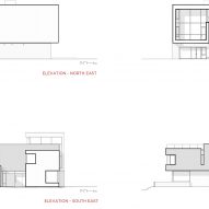Elevation drawings of Lake House by DMAC