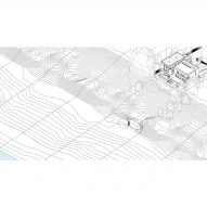 Isometric site plan of Lake House by DMAC