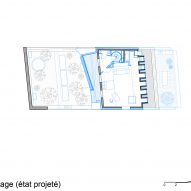 Floor plan of the block of flats and offices in Paris by Moussafir Architectes