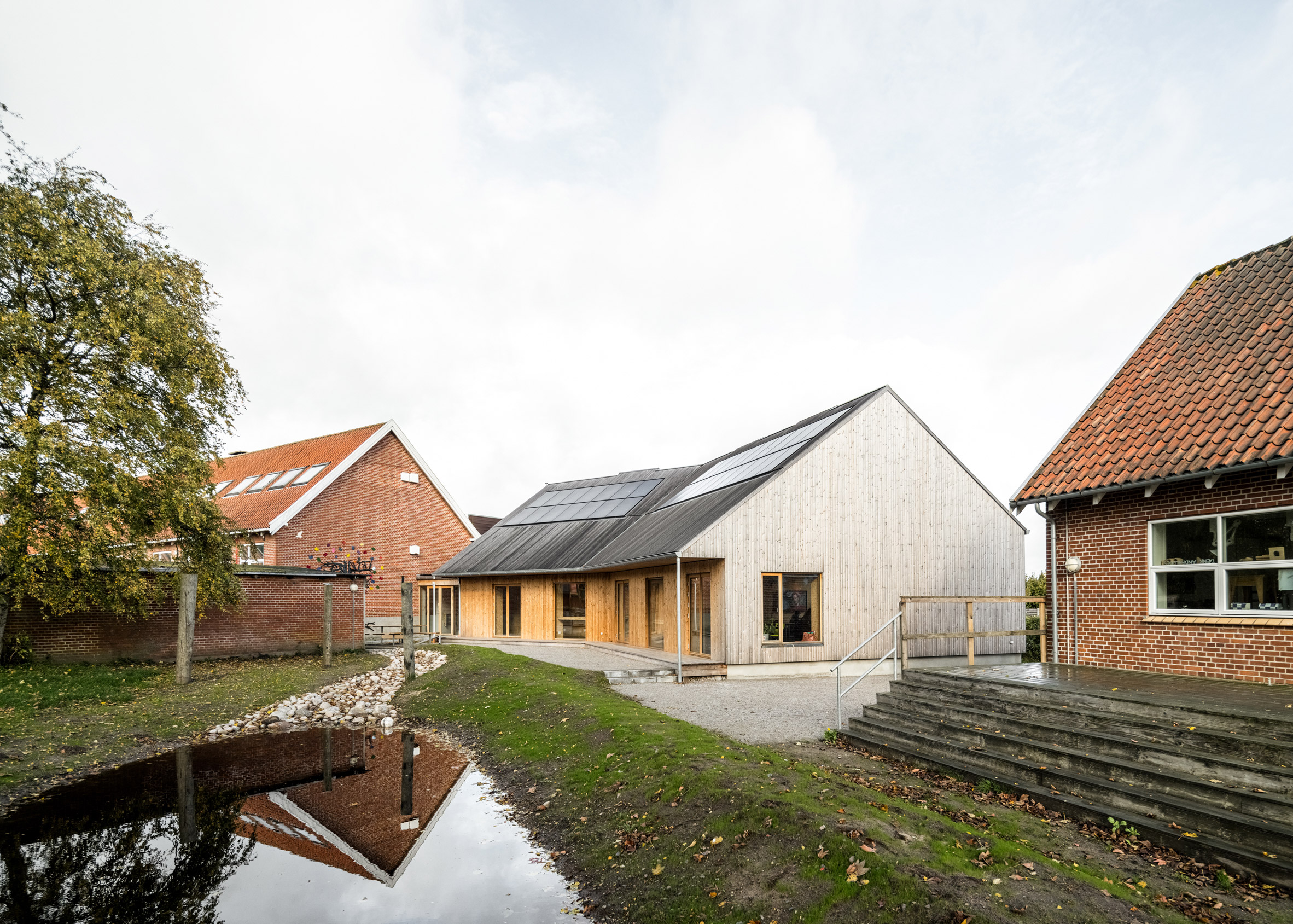 Timber-clad school building