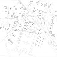 Site plan of Feldballe School extension by Henning Larsen Architects