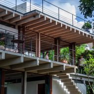 Exterior of Floating House in Vietnam by SDA