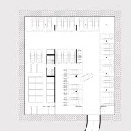 Basement floor plan of Forest Bath housing in Eindhoven by GAAGA