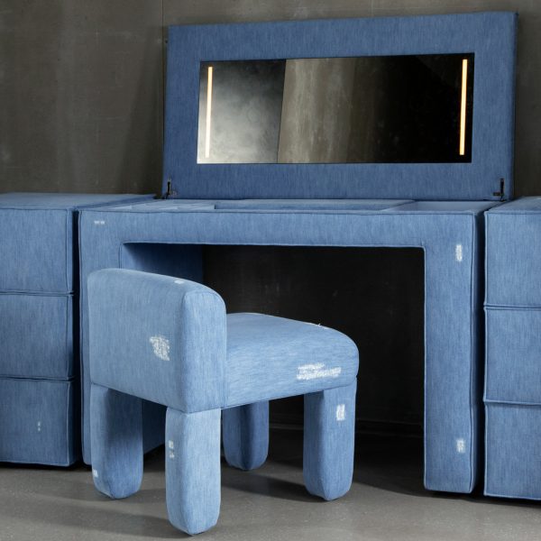 Harry Nuriev uses denim to form furniture informed by the American dream
