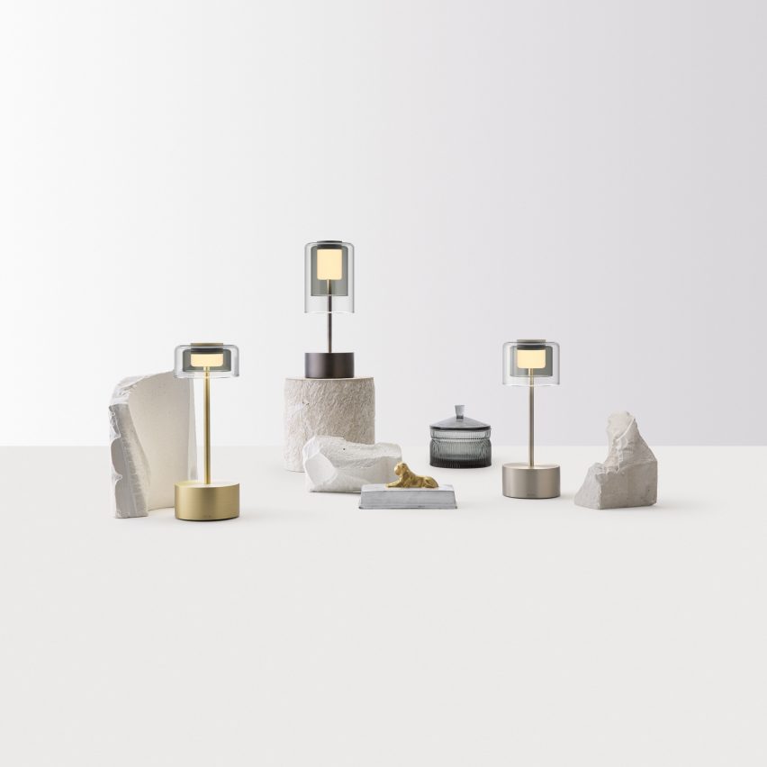 A selection of glass lamps
