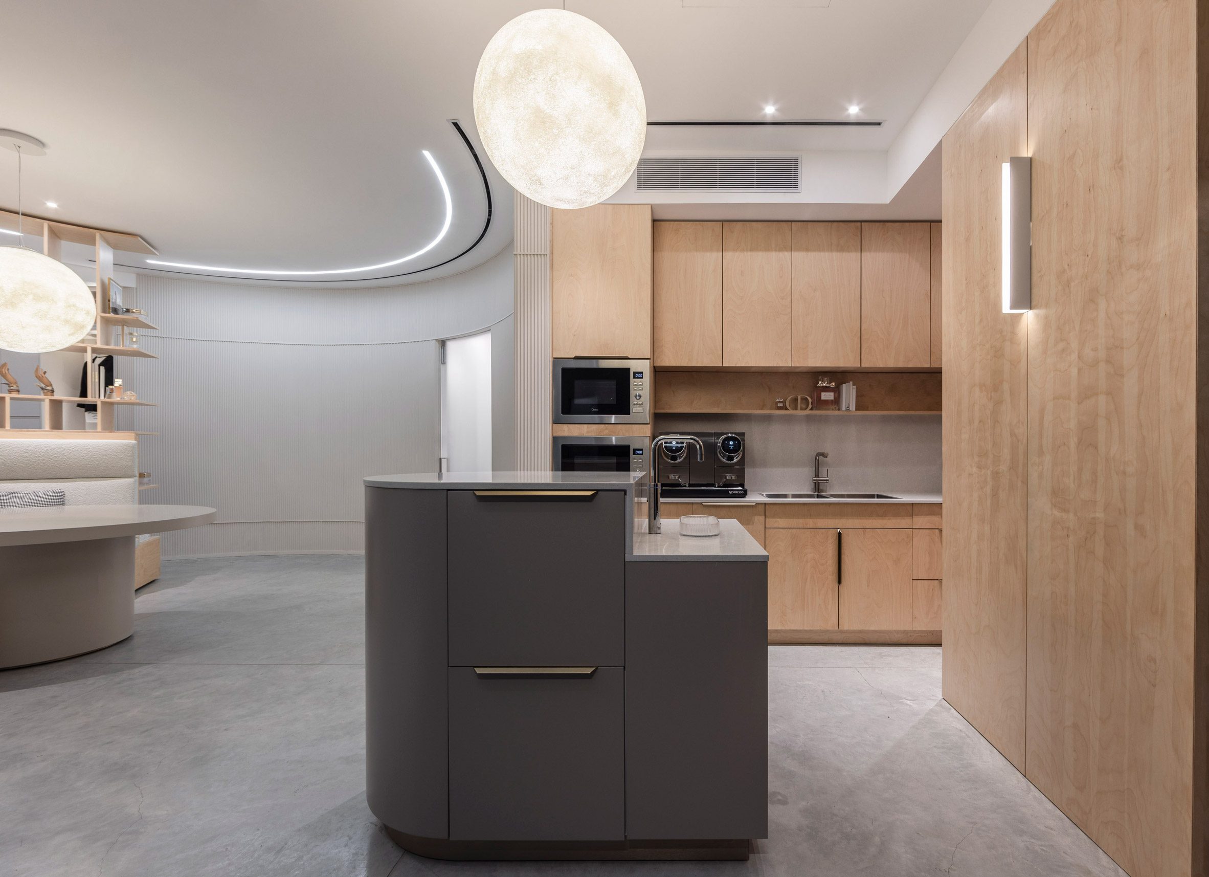 The interior of Dior's office kitchen 