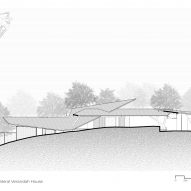 Elevation drawing of Lateral Verandah House by Malik Architecture