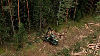 Image of a forest being logged by Maksim Safaniuk