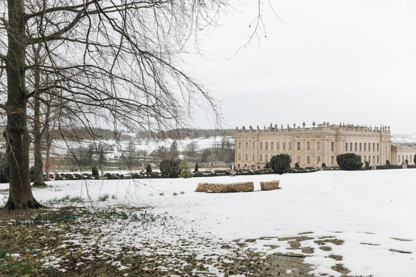 Exterior of Chatsworth House in Derbyshire