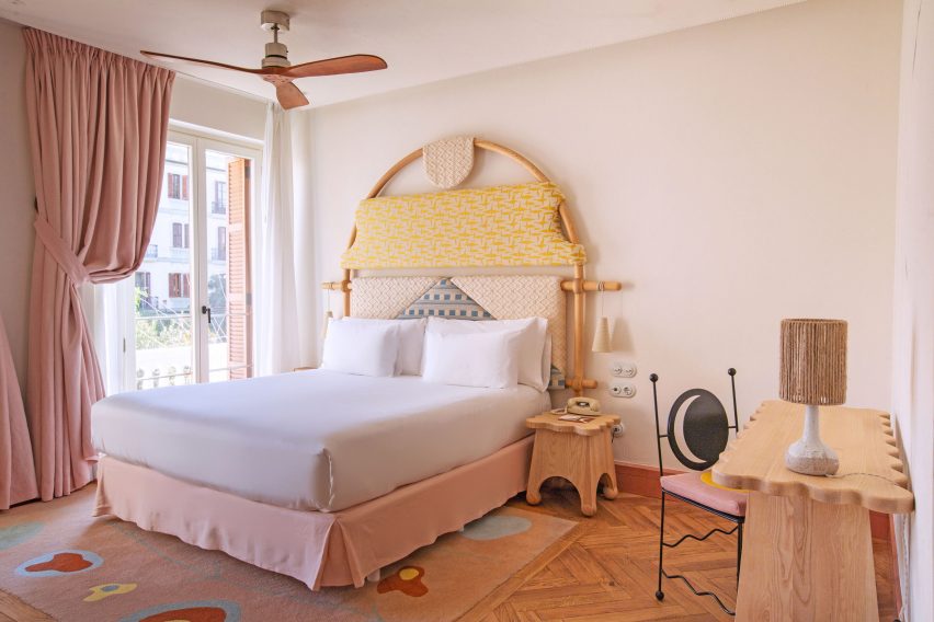 Bedroom of Ibiza hotel by Dorothée Meilichzon